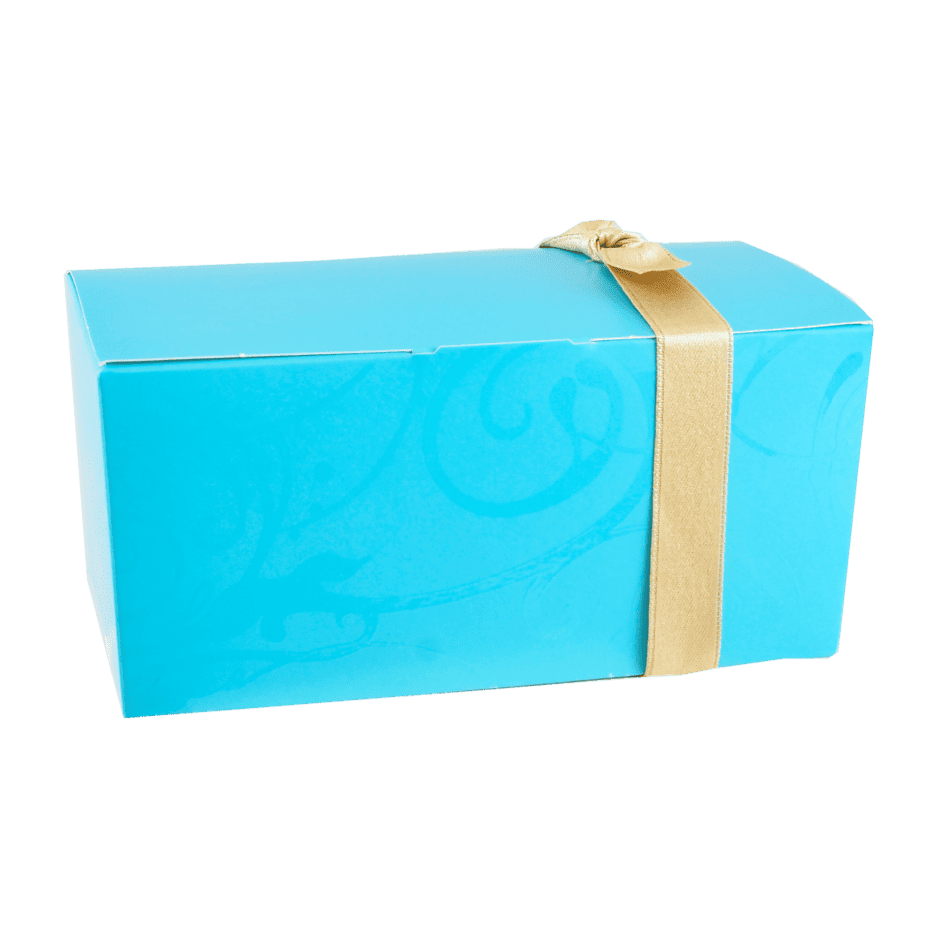 Confiseur - Bleu - noeud or - chocolate truffles