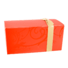 Confiseur - Rouge - noeud or - truffes chocolat
