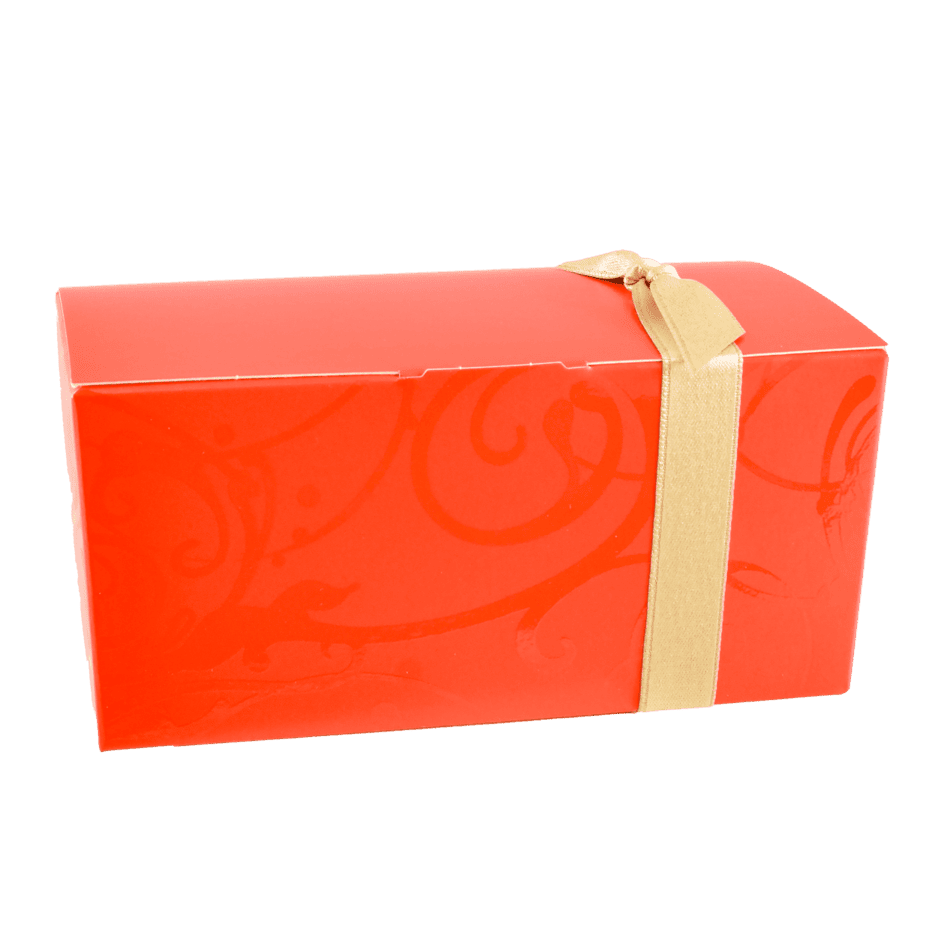 Confiseur - Rouge - noeud or - truffes chocolat