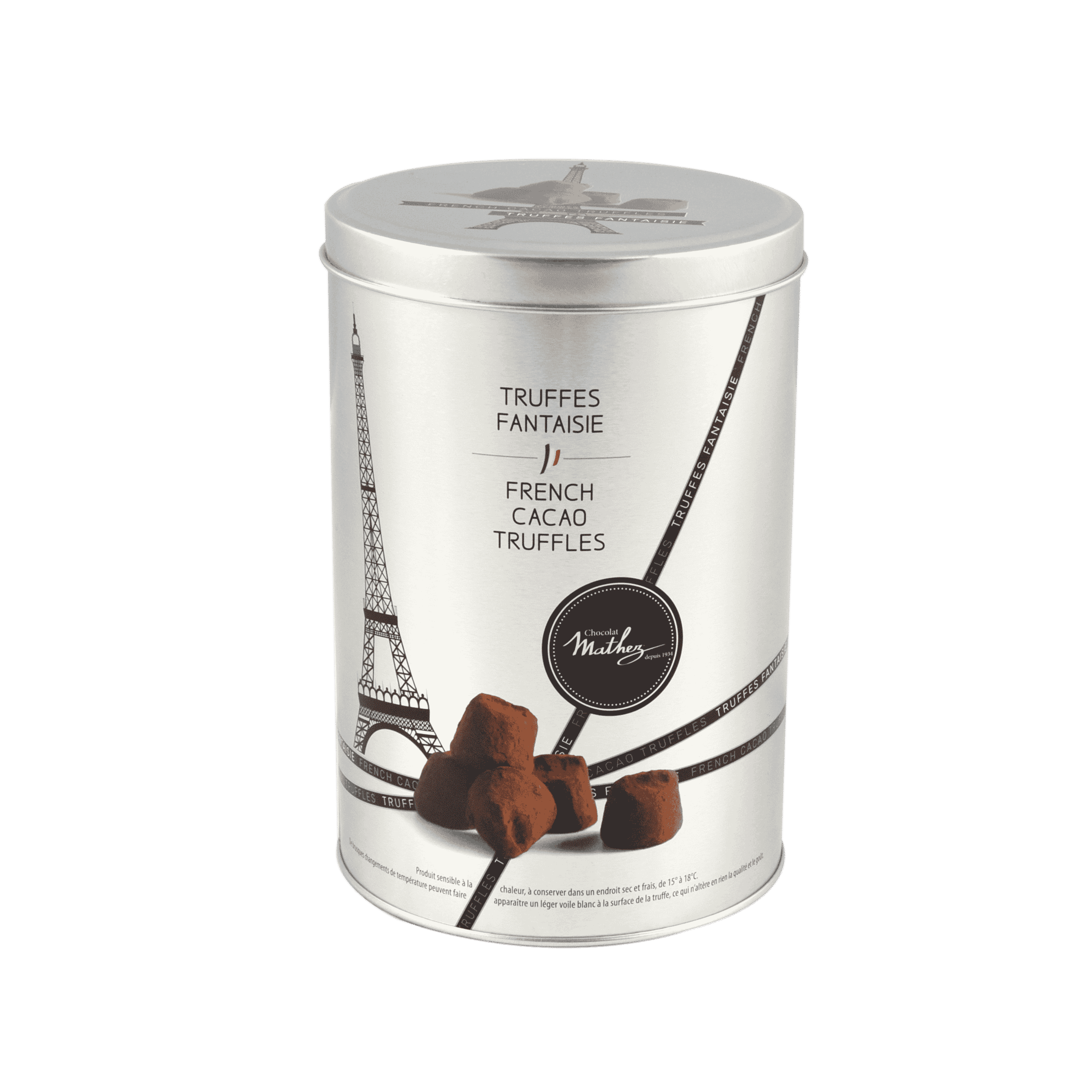 Boite en métal Shiny - Truffes fantaisie - 500g – Chocolat Mathez